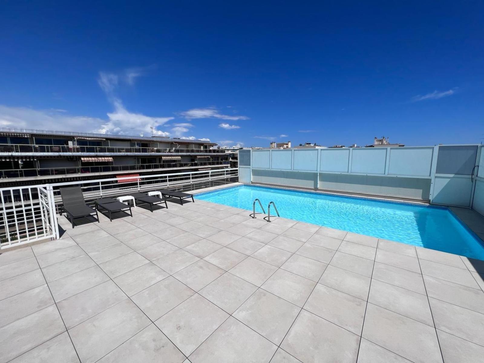 Villa D'Este - Apt 4 Prs - Clim - 300M Plage - Piscine-Parking En Option Juan-les-Pins Ngoại thất bức ảnh